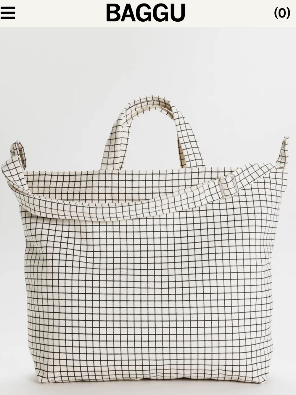 Set of 2 BAGGU Canvas Totes – Cow Print & Grid Pattern – EUC/Pre-Loved - Picture 2 of 16